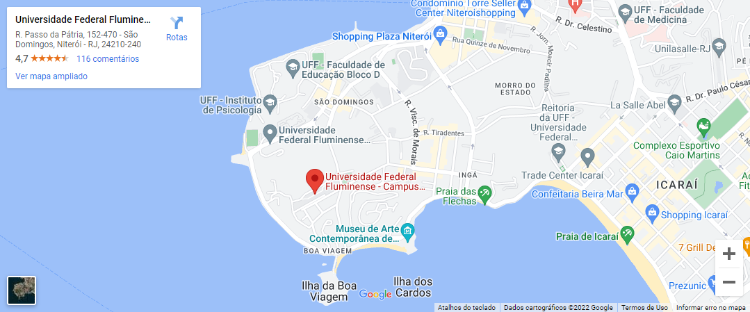 Mapa do Campus Praia Vermelha